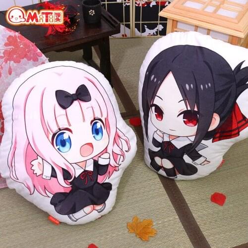 50CM Anime Kaguya-sama: Love Is War Shinomiya Kaguya Fujiwara Chika Doll Model Double sided printing Pillow COS Gift