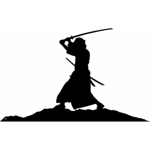 LLY-1378 Classic Japanese Samurai Modeling Car Sticker PVC Fashion Auto Bumper Window Decoration Cover Scratch Waterproof Decals