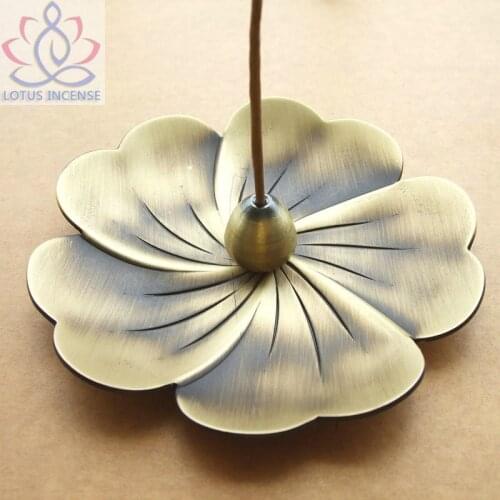 Copper Sakura Incense Plate Holder 10cm Japan Metal Incense Holder for Incense Stick Home Decor High Quality