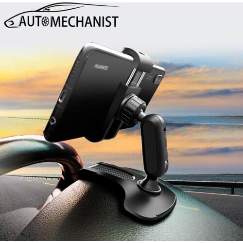 Multifunctional Car Phone Holder Clip Car Smartphone Stand Adjustable Auto Phone Bracket Auto Stand Rear View Mirror Mount