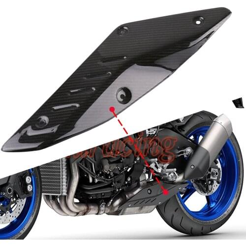 MT10 Carbon Fiber Exhaust Muffler Pipe Heat Shield Cover For Yamaha MT10 MT-10 MT 10 2016 2017 2018 Motorcycle Accessories