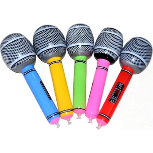 PVC inflatable microphone, inflatable microphone, kindergarten performance gift, simulation musical instrument toy