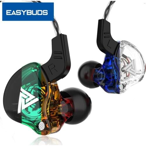 Easybuds QKZ AK6 Heavy Bass Stereo Earphones Headset HI-Res 3.5mm Wired In-ear Sports Running Music Earbuds For Xiaomi Huawei