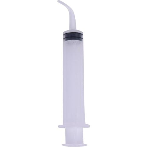 Disposable 12ml Dental Irrigation Syringe With Curved Tip Dental Kit Tooth Whitening Material Dental Instrument Syringe