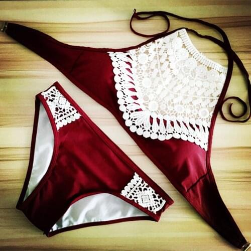 Wholesale Sexy lace bikini sets Lady Beach bikini swimsuit Swimwear