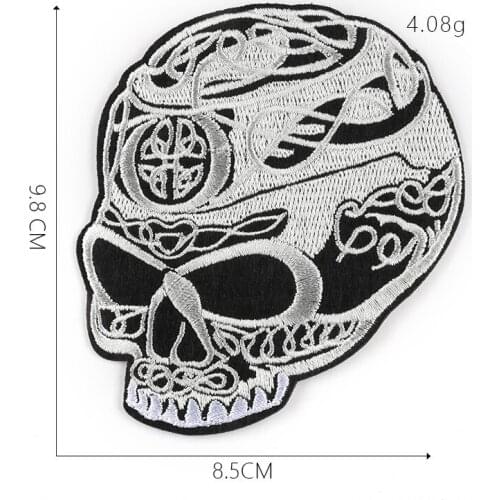 HORROR Punk Skull iron on patches of clothing accessories fabric stickers embroidery day of the dead Halloween