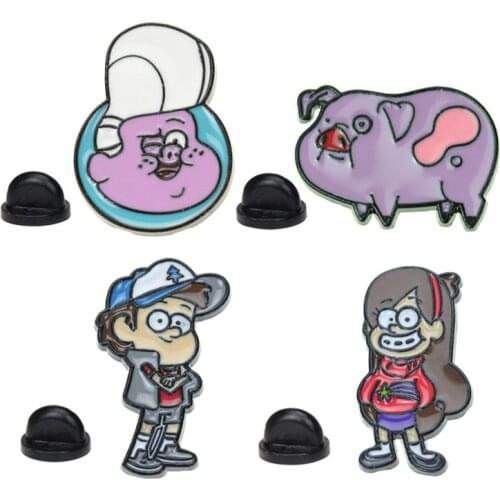 Popular cartoon cartoon character image funny pig alloy jewelry accessories metal pin badge brooch gift for children
