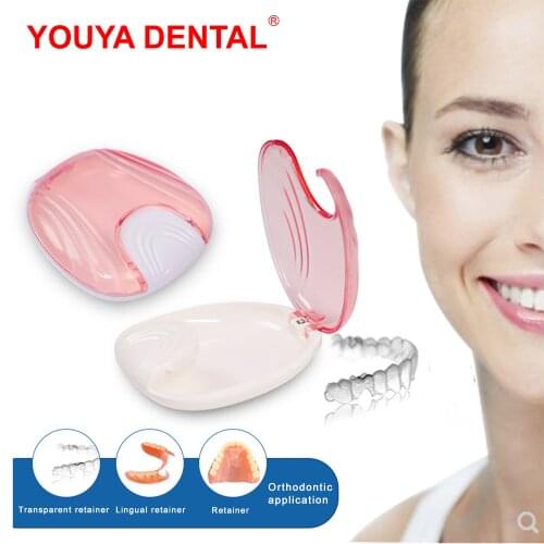 Transparent Orthodontic Retainer Case Holder False Teeth Container For Tooth Dental Denture Box Fake Teeth Bath Cleaning Box New