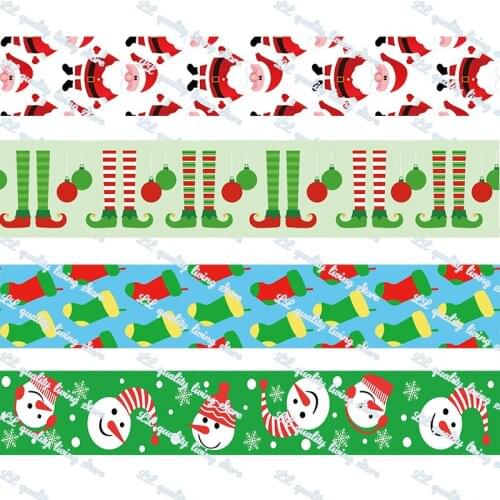 Christmas party printed grosgrain ribbon christmas decorations for home decoration accessories decoration mariage