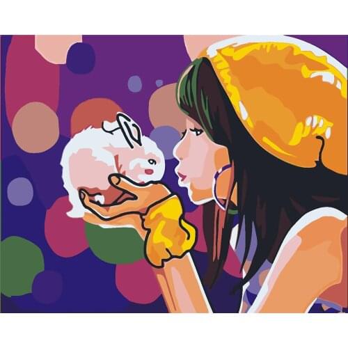 Ruby Hello Diy Pictures By Numbers Ballet Girl Kits Drawing Canvas Handpainted Oil Painting By Number Dancer Figure Home Decor