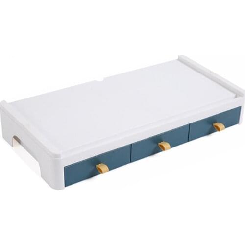 Cabinet Drawer Holder Space Saving Desk Storage Box Organizer Computer Base Stand For LCD Monitor Desktop Computer