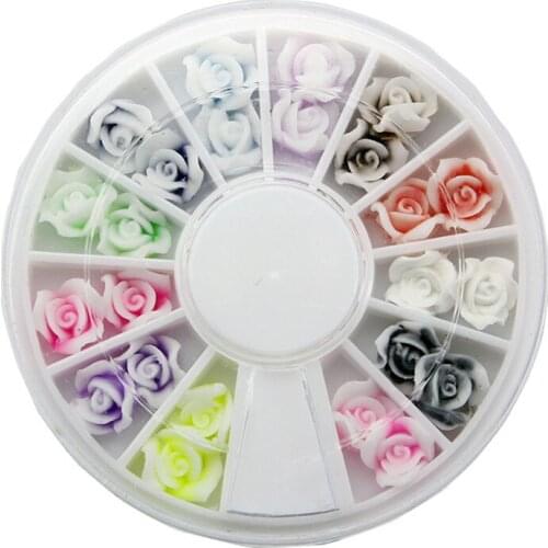 F Mixed 3D Nail Art Decorations Tips Glitters Flower Rhinestones Slice Nail Tools Manicure DIY Nair Art Freeshipping