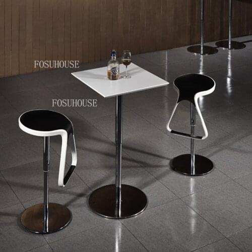 Modern Minimalist Cafe Bar Stool Home Furniture Nordic Counter Front Desk Lift Bar Stools American Hotel Leisure High Barstool