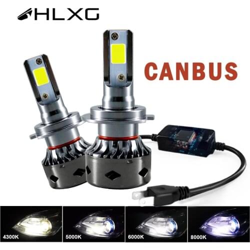 HLXG CANBUS h7 led Mini H4 12V lampada 9005 HB3 9006 HB4 lamp 12000LM Light Car Headlight H11 H1 H8 H9 6000K Bulb