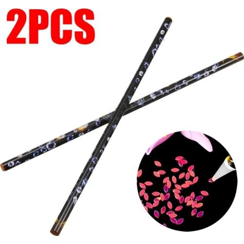 New 2pcs Nail Art Wax Pen Nail Rhinestone Picker Pencil Gem Crystal Pick Up Tool For Beauty Nail Art Tools