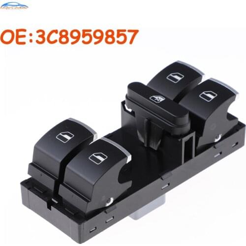 3C8959857 Power Left Master Window Switch For Volkswagen Passat CC J etta Golf Rabbit Tiguan Seat Altea Ibiza Leon Toledo