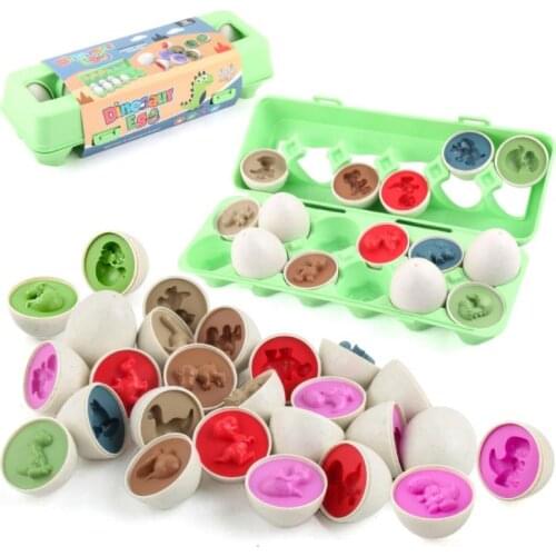 Dinosaur Egg Gacha Pairing Childrens Educational Early Education Toys Kitchen Simulation Egg For Kids Sensory Toys Best Gifts