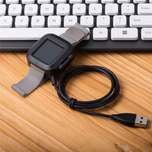 2 In 1 USB Charging Cable Power Charger Charging Dock Cradle Charging Adapter For Fitbit Versa Smart Watch Charger Adapter