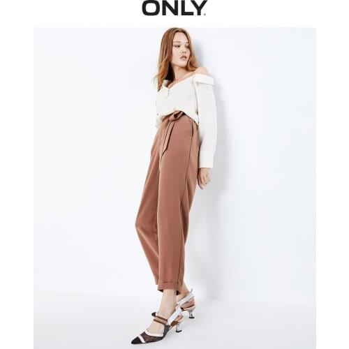 ONLY Womens Temperament loose and thin chiffon nine-point pants jumpsuit casual pants | 119344502