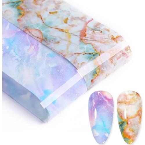 1Sheet 3D Nail Art Marble Manicure Transfer Foil Nail Sticker Manicure Materials New Fashion Nail Decorations And Accessories
