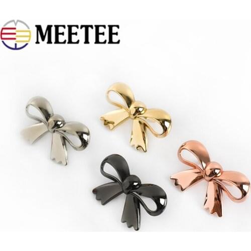 10/20pcs 29x18mm Bow-knot Buckles Metal Button Shoes Handbag Bags Leather Crafts DIY Hardware Decoration Accessories BF327