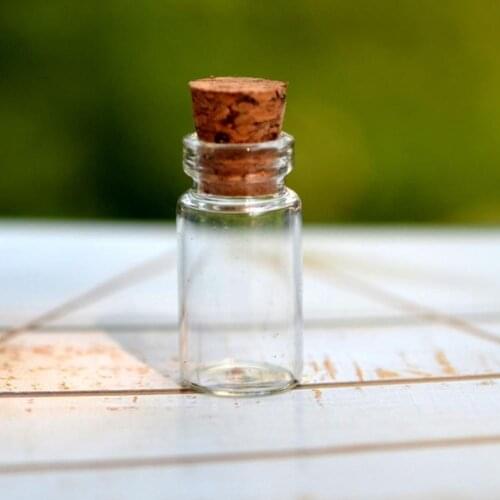 10 pcs Cork Stopper Glass Bottles Vials Jars Container Size 24x12mm Wholesale Available