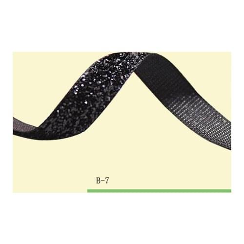 25mm Glitter Velvet Ribbon Black Metallic Ribbon Headband Ribbon