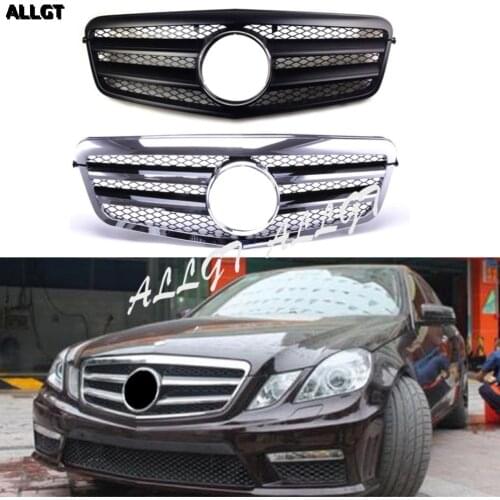 Car Front Grill fit for Mercedes Benz NEW E Class E350 E550 E63 2010 2011 2012 2013 W212 grille MATTE BLACK Chrome AMG