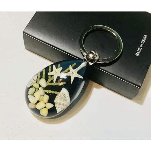 FREE SHIPPING yqtdmy 24 pcs vogue two starfish design color 4.5 CM size keychain