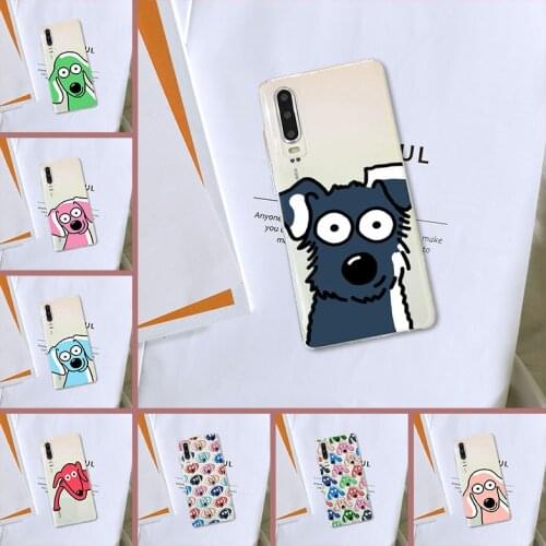 Silicone Transparent Back Cover For Huawei P Smart Z Plus P20 Lite 2019 2020 P40 P30 Lite Pro E Phone Case Soft Cute Dog Puppy