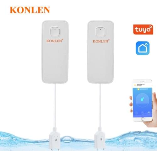 WIFI Water Leak Sensor Flood Leakage Level Alarm Detector Tank Overflow Protection Tuya Smart Life App Home House Remote Control