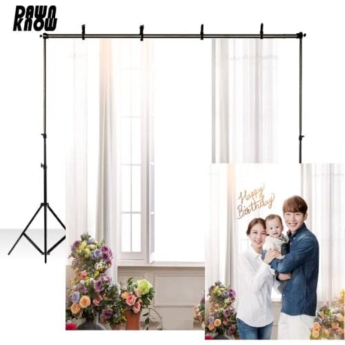 DAWNKNOW Indoor Background Flower Personal Portrait Photograph Backdrop Stage Family Baby Birthday Photocall Photo Studio