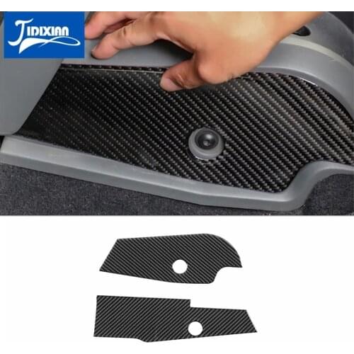 JIDIXIAN Soft Carbon Fiber Car Interior Gear Shift Panel Decoration Cover for Jeep Wrangler JK 2007 2008 209 2010 Accessories