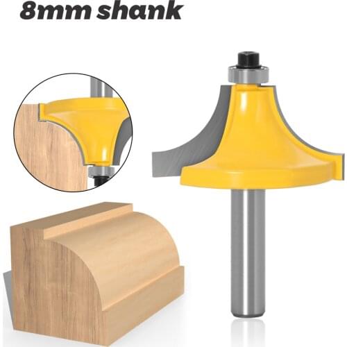 1PC 8MM Shank Milling Cutter Wood Carving Round Over Edging Router Bit Straight End Mill Trimmer Cleaning Flush Trim Router Bit