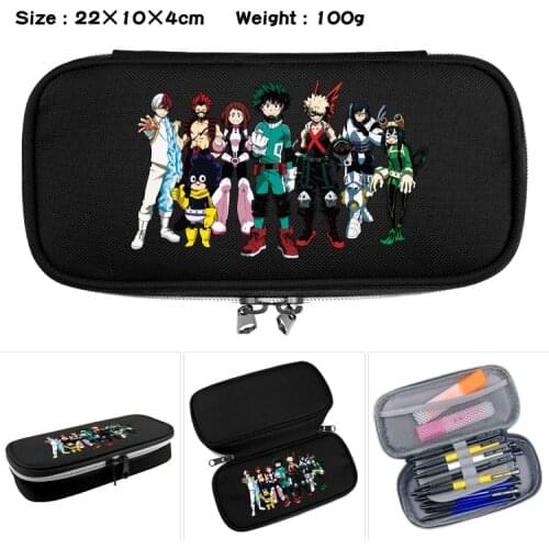 NEW Anime My Hero Academia Canvas Pencil bag Fashion Cosmetic Makeup Cartoon Pen Bags Gift For kids
