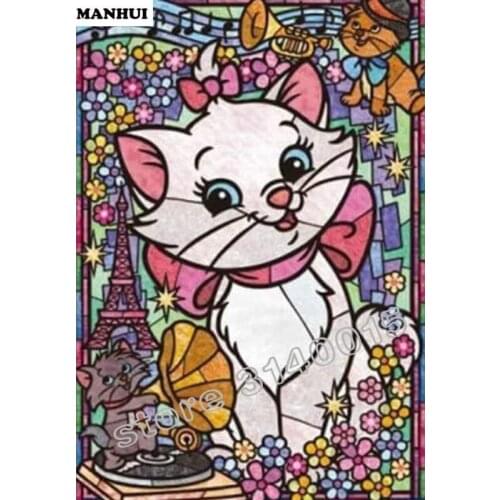 Cartoon kitten daimond painting 5d mosaic diamond embroidery cross stitch mosaic painting Home Decoration ABC356