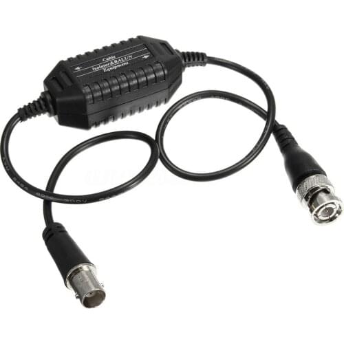 Coaxial Video Ground Loop Isolator Balun BNC Male to Female for CCTV Camera