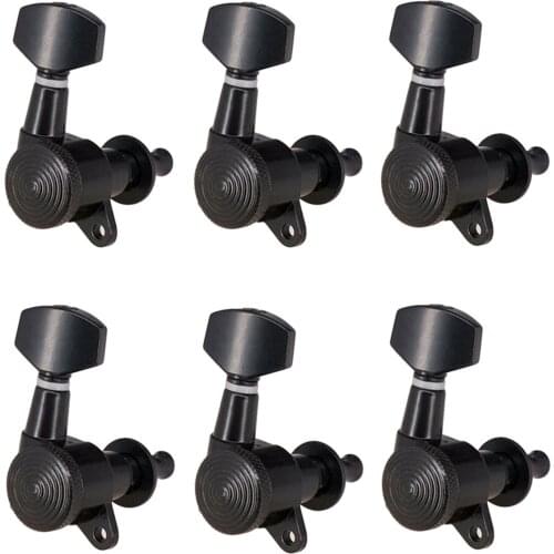 Guitar Tuners Machine Heads Tuning Keys Set 6Pcs Right for Electric Guitar Professional Quality Guitar Tuning Pegs Black