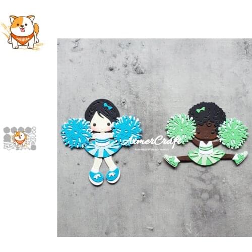 Cheerleaders Metal Cutting Dies Mold Knife Scrapbooking Stencil DIY Embossing Craft Die Cuts Card Making New Dies For 2020