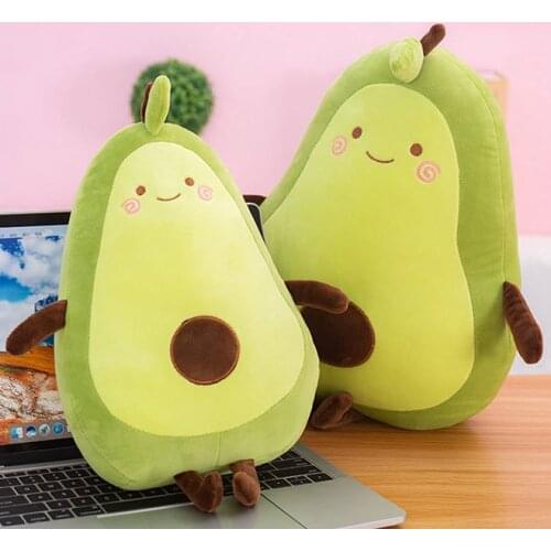 Creative cartoon avocado plush toys Soft avocado pillow Room decoration chair cushion