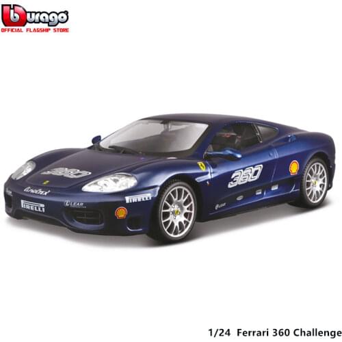 Bburago 1:24 Ferrari 360 CHALLENGE Alloy Luxury Vehicle Diecast Cars Model Toy Collection Gift