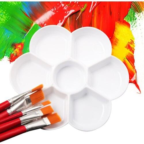 Plastic Palette Art Paint Plastic Drawing Color Palette for Oil Watercolour Painting Pallet Painting Tool Student Stationery