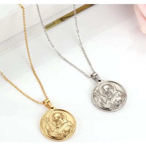 Religious Necklace Pendant Stainless Steel Necklace Fashion Jewelry Accessories Choker Chain Necklace 2020 Catholic