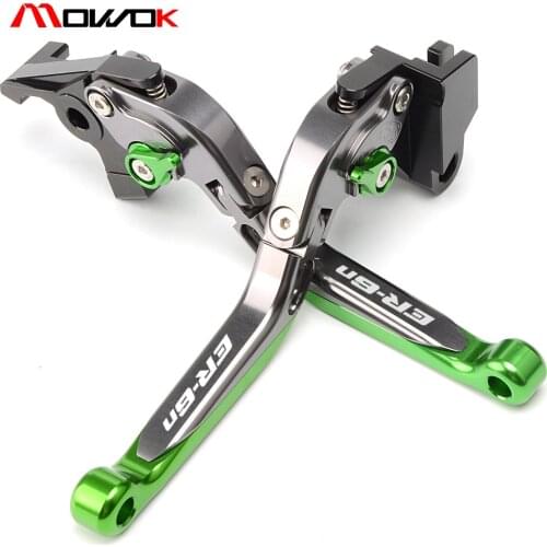 With LOGO ER6N Brakes Clutch Levers For KAWASAKI ER6N 2009 2010 2011 2012 2013 2014 2015 2016 er6n Accessories