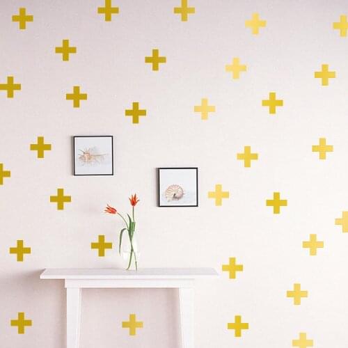DIY Nordic Style Cross Decoration Vinyl Wall Stickers Kids Baby Children Room Home Decor Decals Poster Art