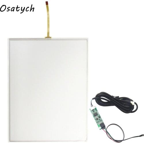 10.4 Inch 4 wire Touch Screen for 225*173 Resistive USB Touch Panel Overlay Kit Free Shipping