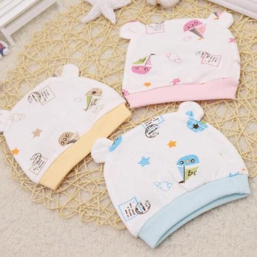 Newborn Baby Girl Boy Cartoon Star Cotton Breathable Cap Soft Warm Beanie Hat For newborn baby Kids Accessories