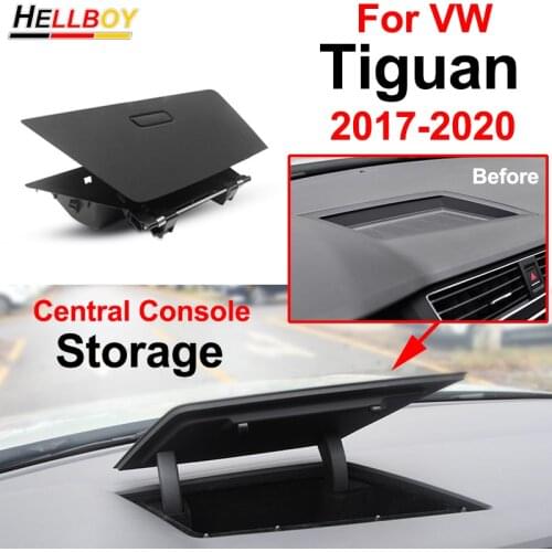 Replace Original Car Storage Box For VW Tiguan 2020 2019 Rline 2018 2017 Dashboard Central Console Storage Holder Accessories