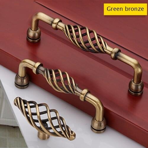 Antique Spiral Handle Cabinet Wardrobe Door Northern European Black Drawer Handle Cupboard Drawer Pull Kitchen Door Knob