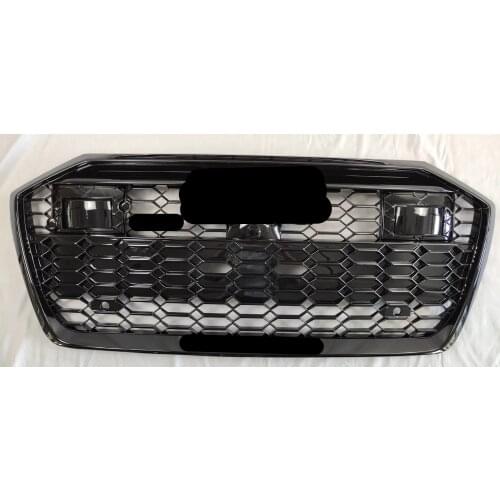 RS6 Style Car Front Bumper Grille Suitable For Audi A6 / S6 C8 2019 2020 With ACC Car Front Bumper Grille Center Grille